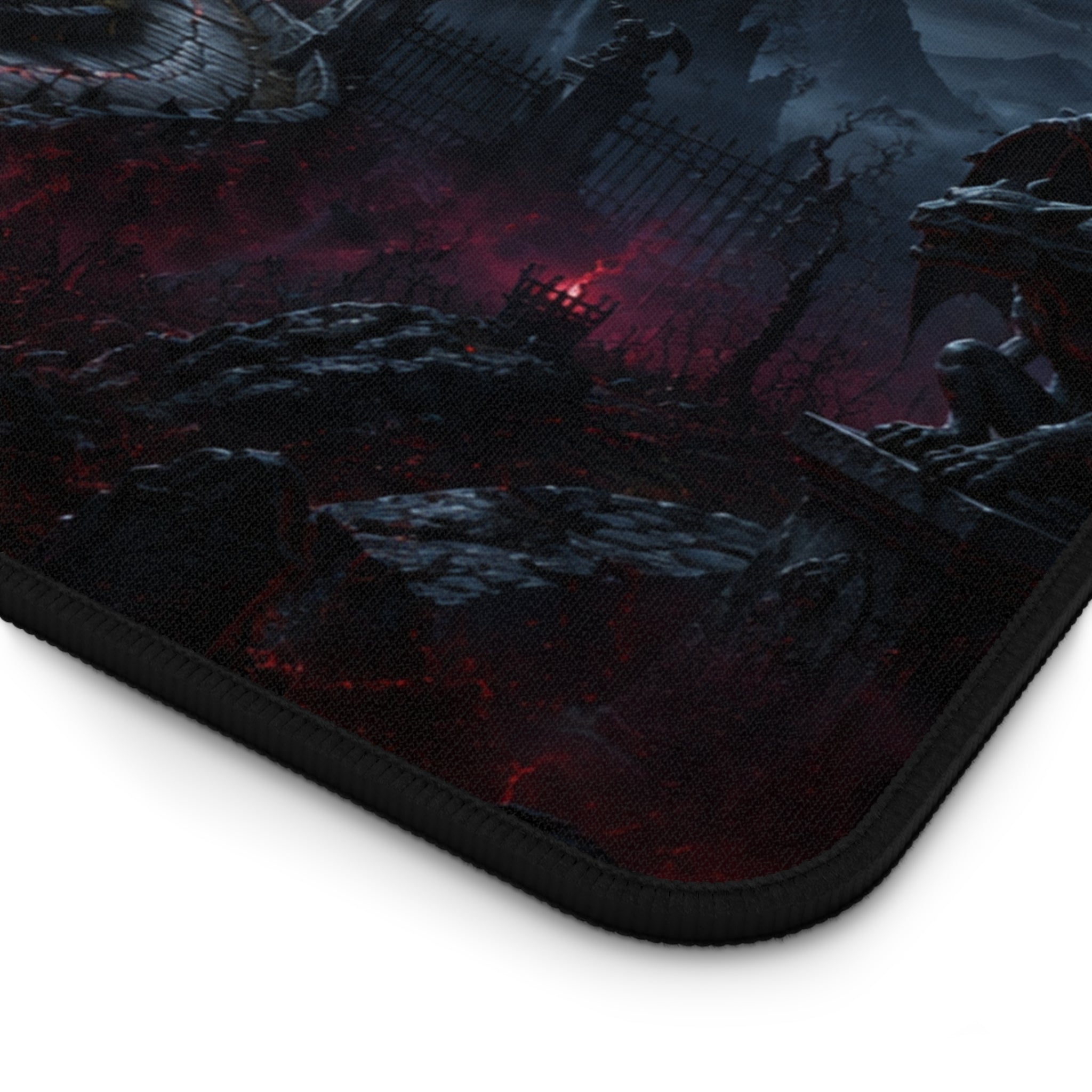 Gothic Castle Desk Mat — Dark Moonlit Vampire Castle Gaming Mouse Pad