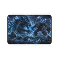 Epic Sea Battle Desk Mat — Storm Dragon vs Mech Warrior Gaming Mouse Pad