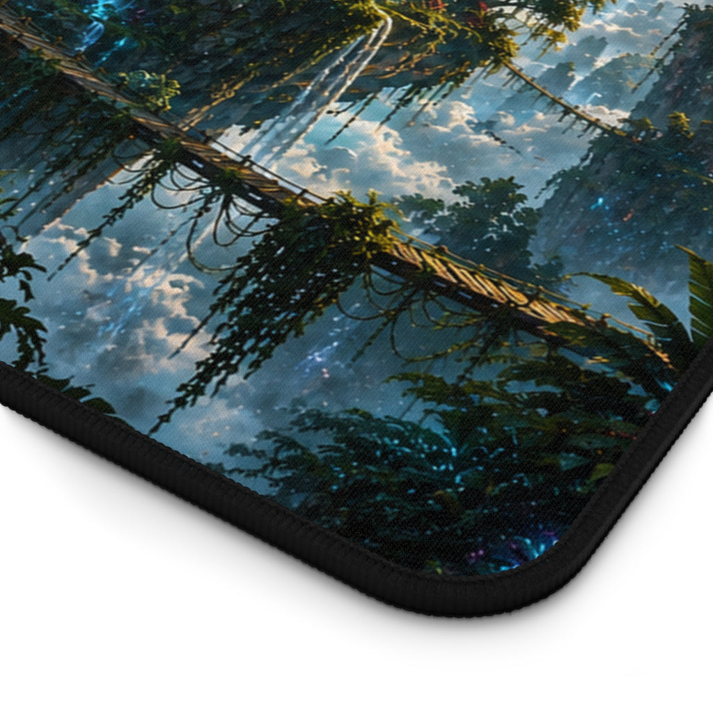 Fantasy Adventure Desk Mat — Explorer at Ancient Jungle Temple