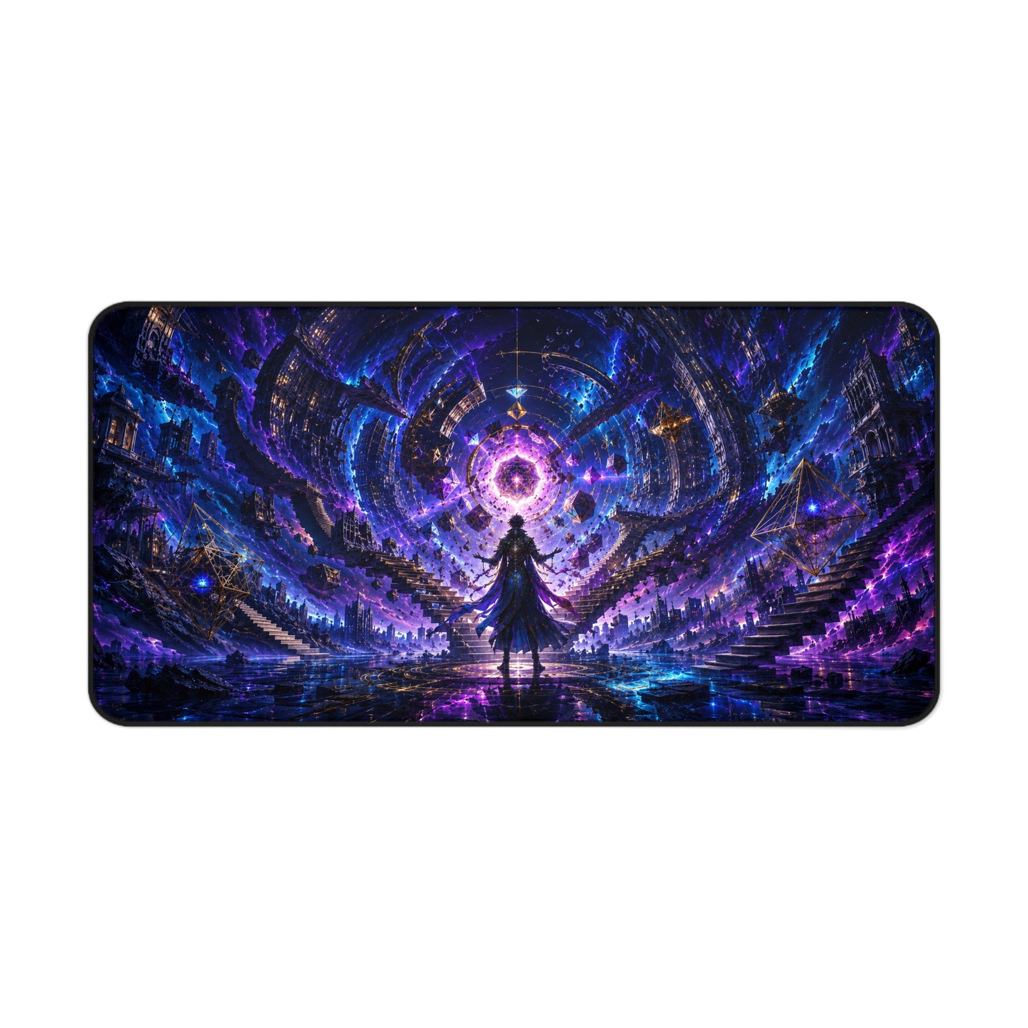 Cosmic Portal Desk Mat — Mystical Purple Galaxy Gaming Mousepad