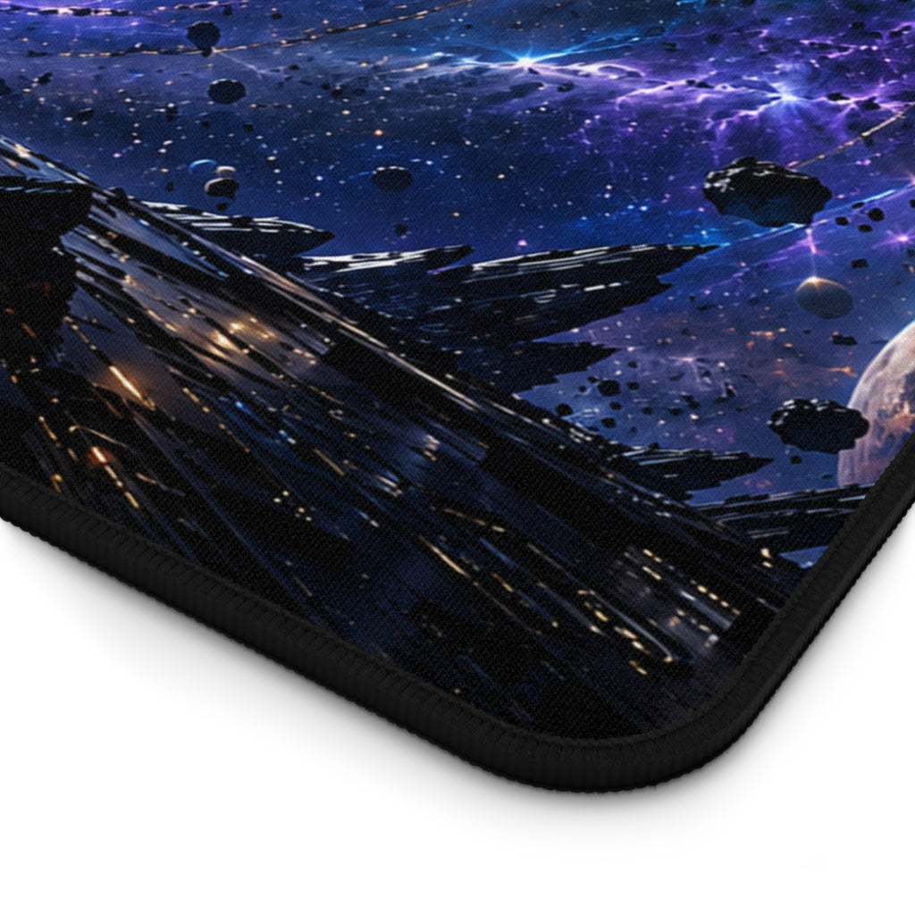 Cosmic Portal Desk Mat — Galaxy Astronaut Mouse Pad
