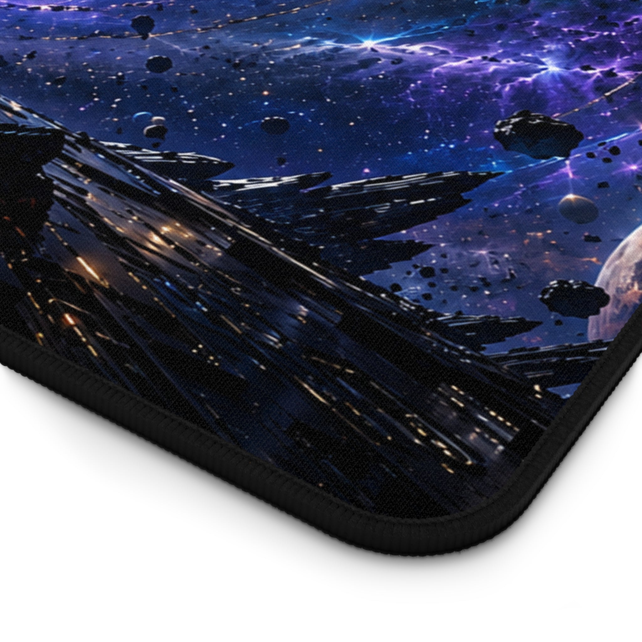 Cosmic Portal Desk Mat — Galaxy Astronaut Mouse Pad