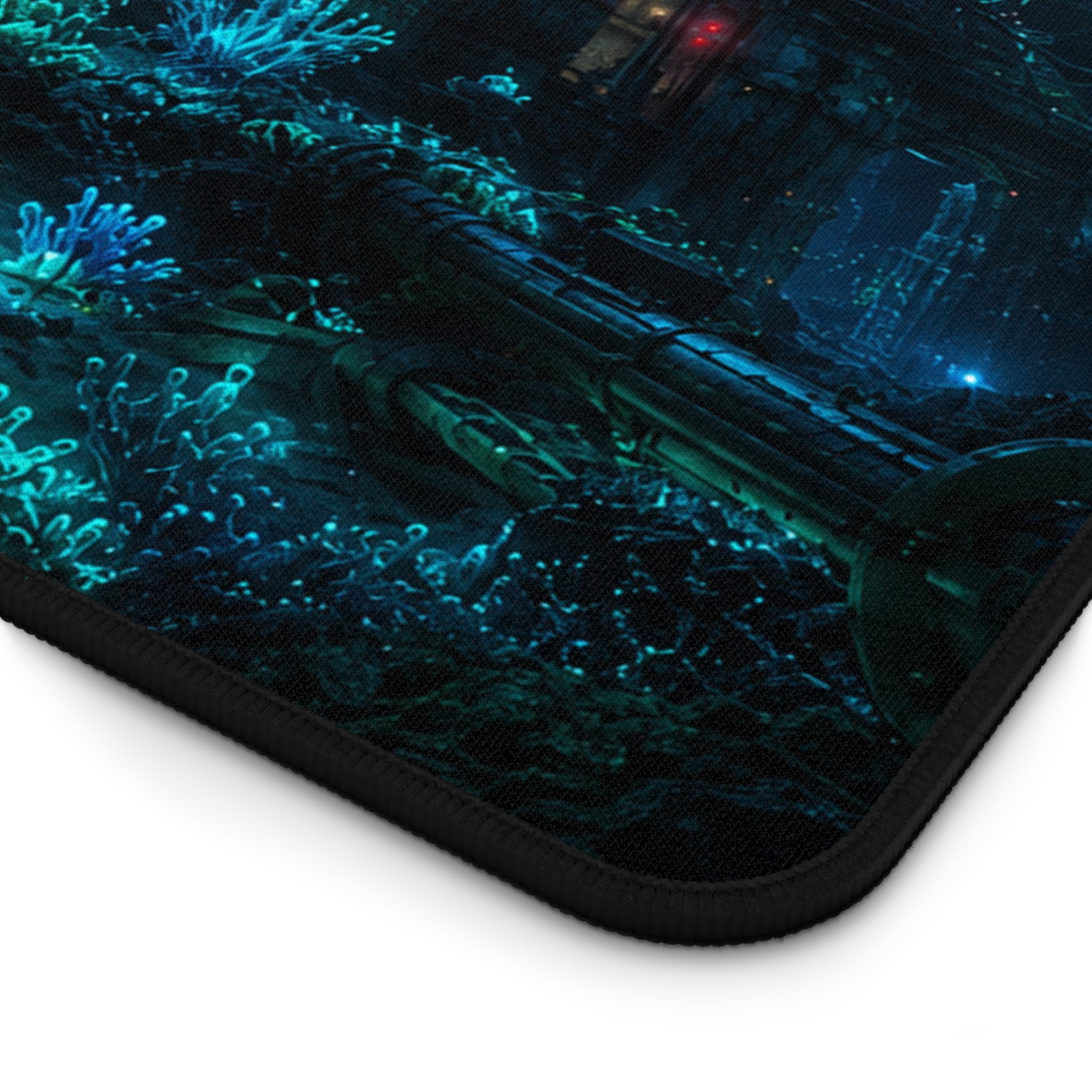Underwater Ruins Desk Mat — Diver Fantasy Gaming Mouse Pad