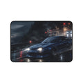 Racing Night Desk Mat — Rainy Skyline Sports Car Mouse Pad