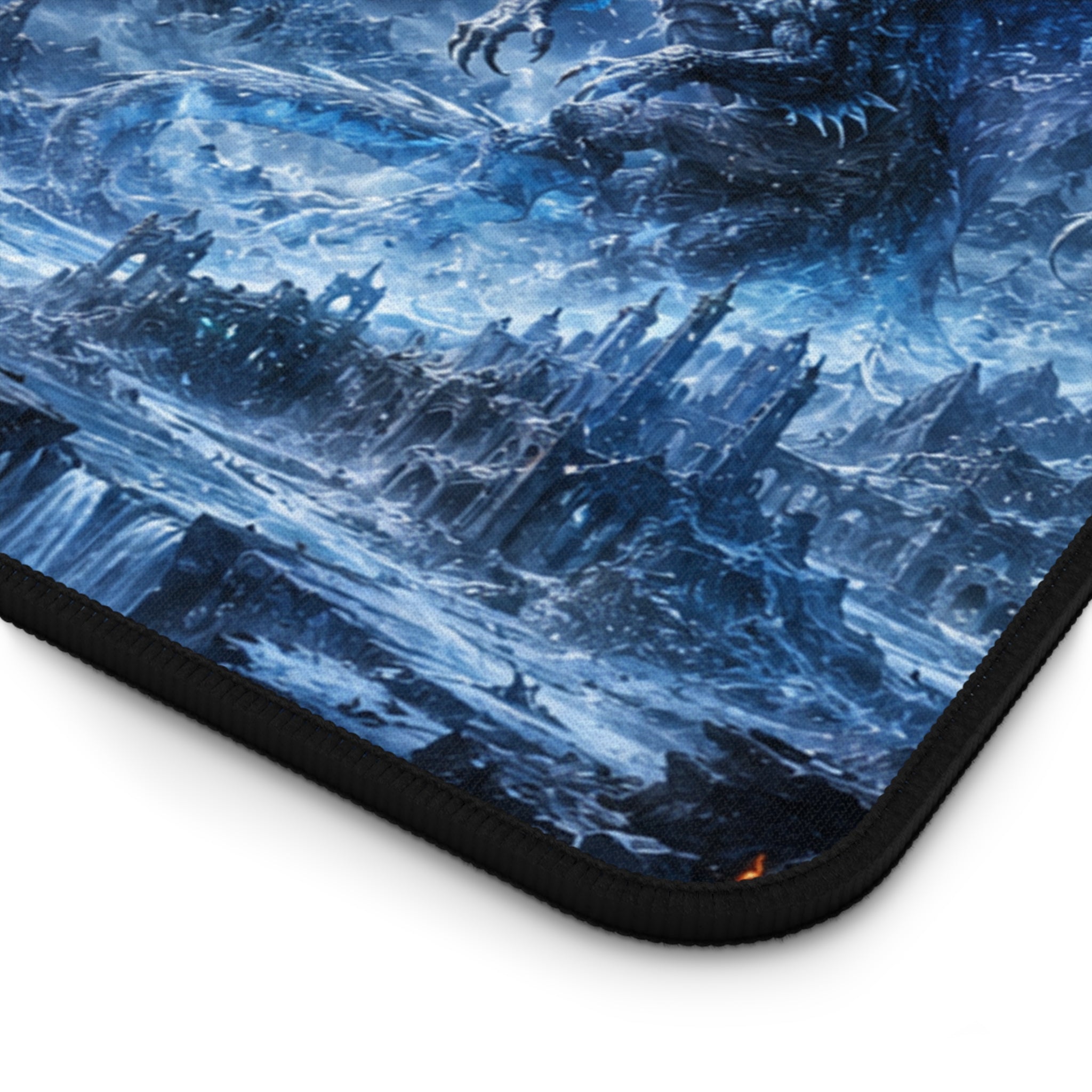 Dragon Fire vs Ice Desk Mat — Fantasy Gaming Mousepad