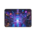 Retro Arcade Neon Desk Mat — Cyberpunk Gaming Mouse Pad