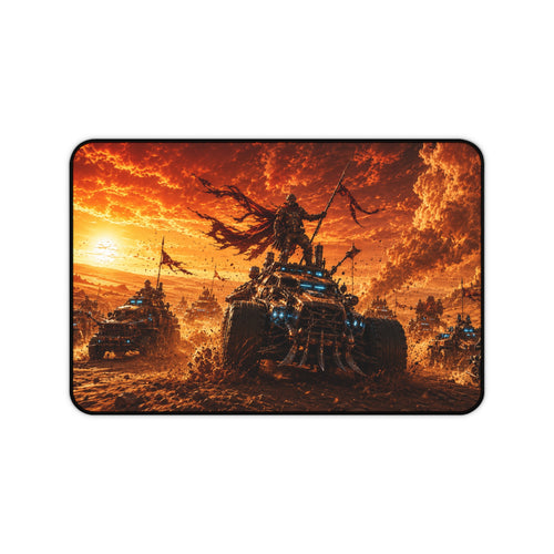 Apocalyptic War Machines Desk Mat — Post‑Apocalyptic Tank Battle Gaming Mousepad